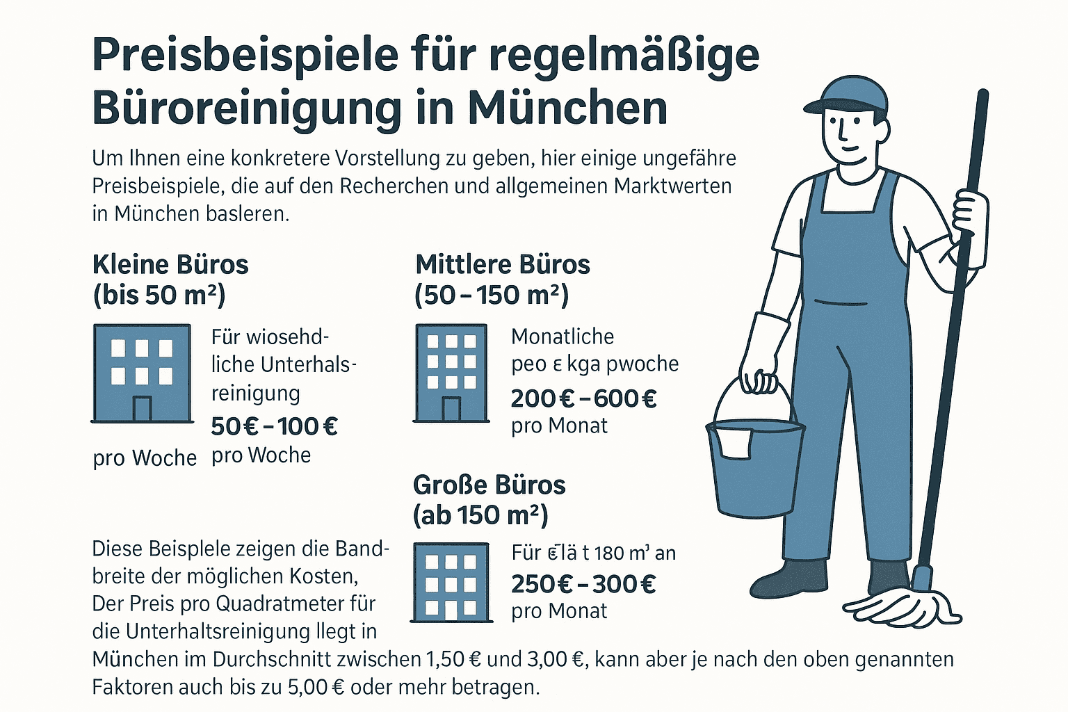 Regelmäßige Büroreinigung München Kosten